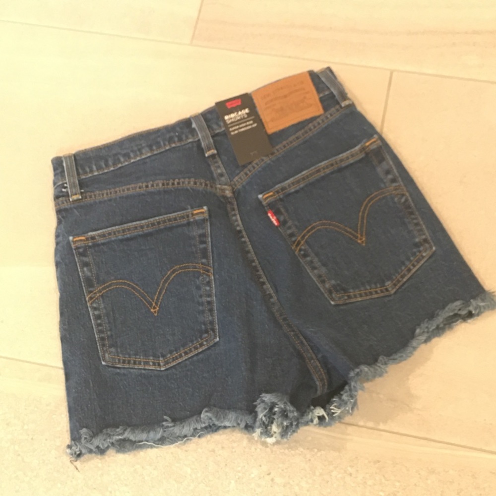 LEVIS Button Fly High-rise Charleston Chill Shorts - Picture 6 of 8